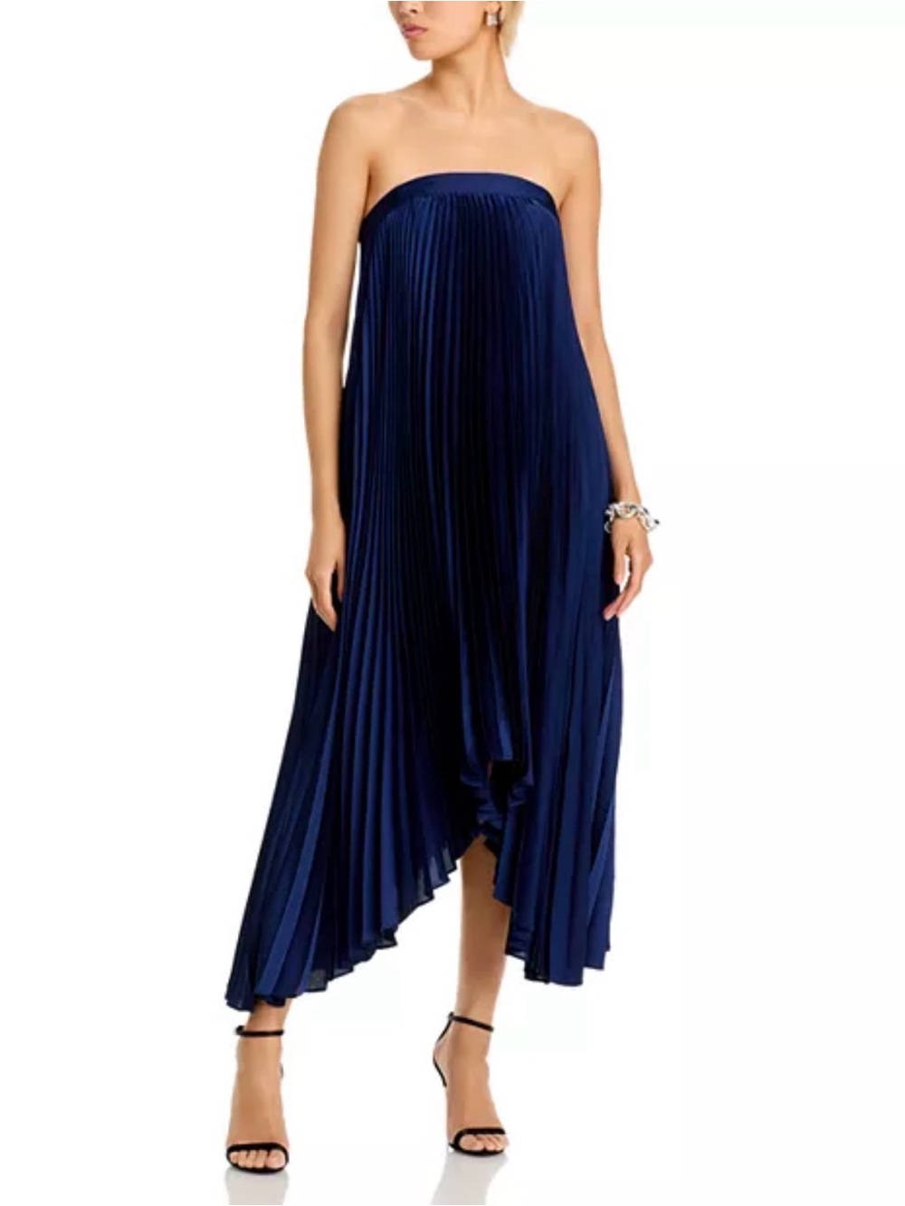 MILLY Jordyn Pleated Dress in Navy NWT Size 4